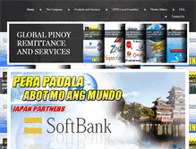 Tablet Screenshot of globalpinoyremittanceservices.com